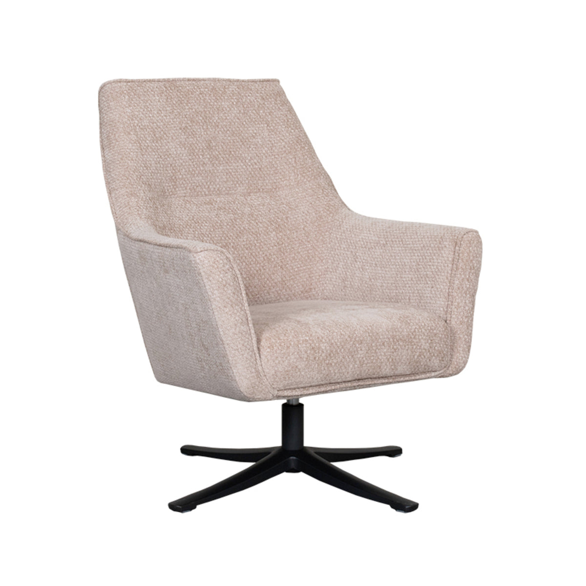 Label51 - Fauteuil pivotant Tod - Tissu - Argile - 76 x 75 x 90 cm