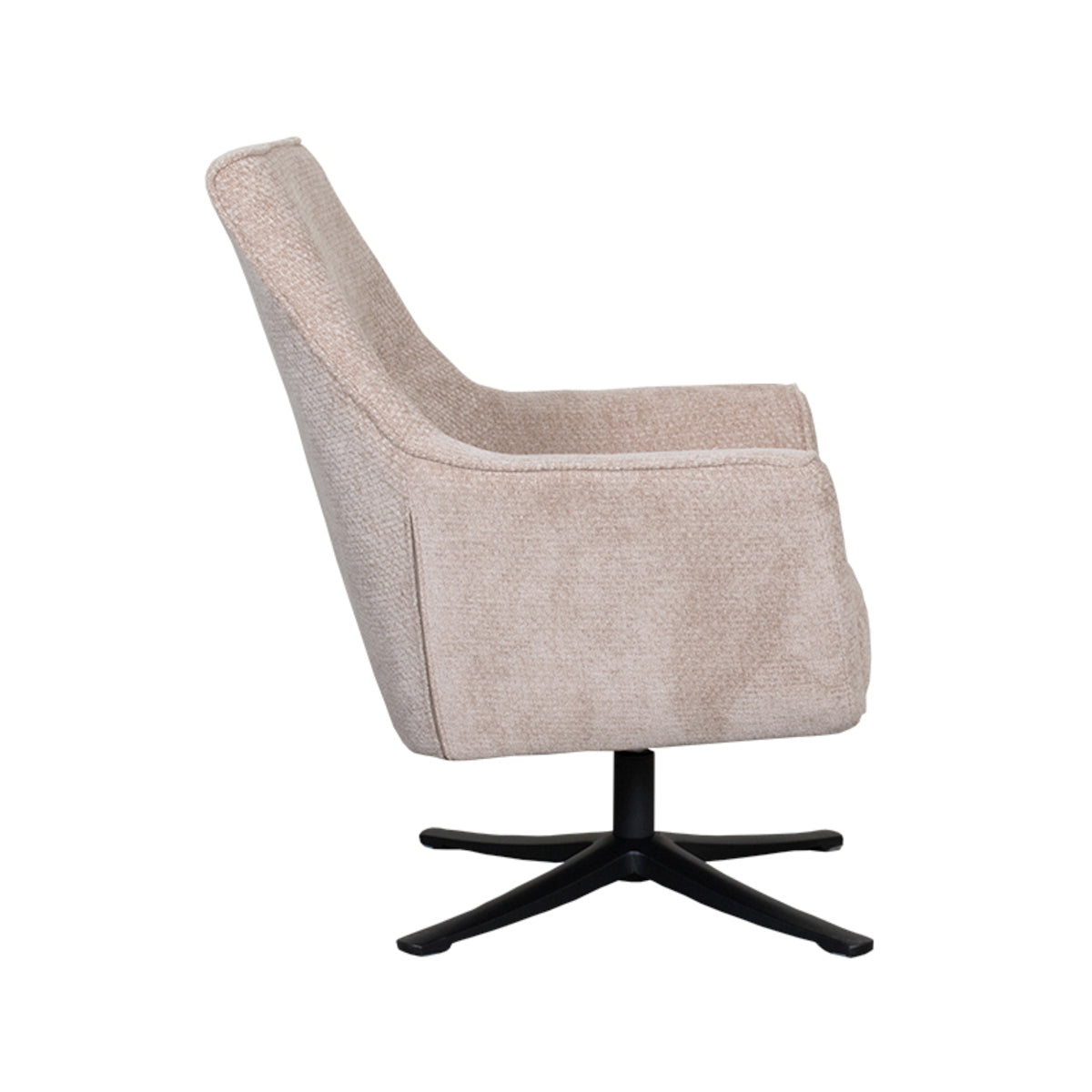 Label51 - Fauteuil pivotant Tod - Tissu - Argile - 76 x 75 x 90 cm