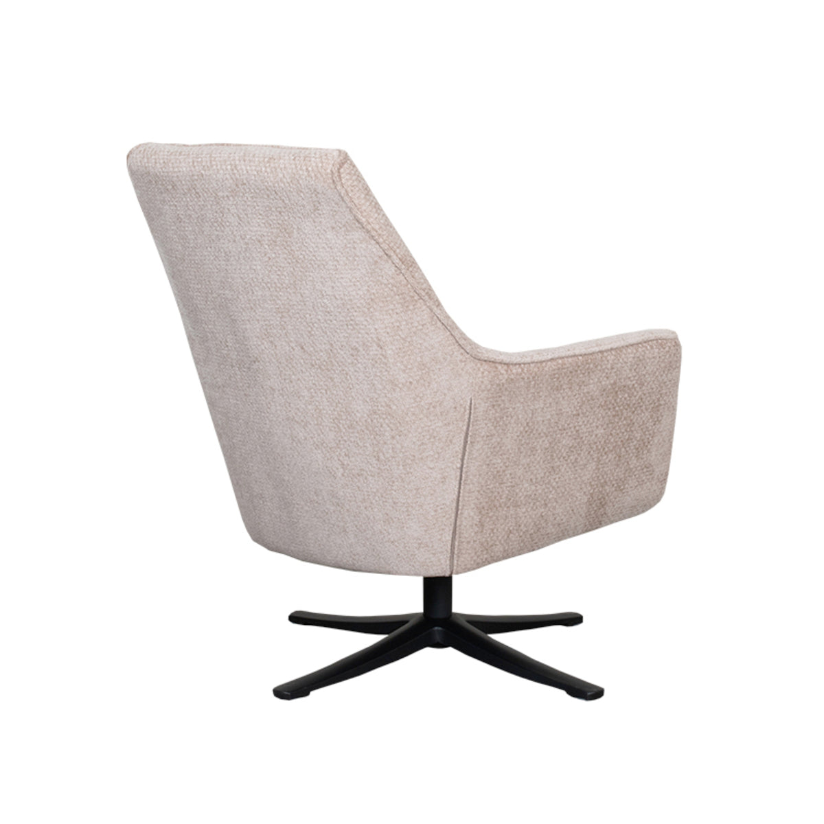 Label51 - Fauteuil pivotant Tod - Tissu - Argile - 76 x 75 x 90 cm