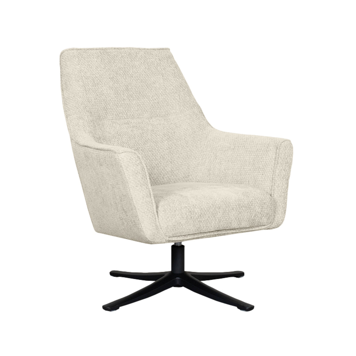 Label51 - Fauteuil pivotant Tod - Tissu - Naturel - 76 x 75 x 90 cm