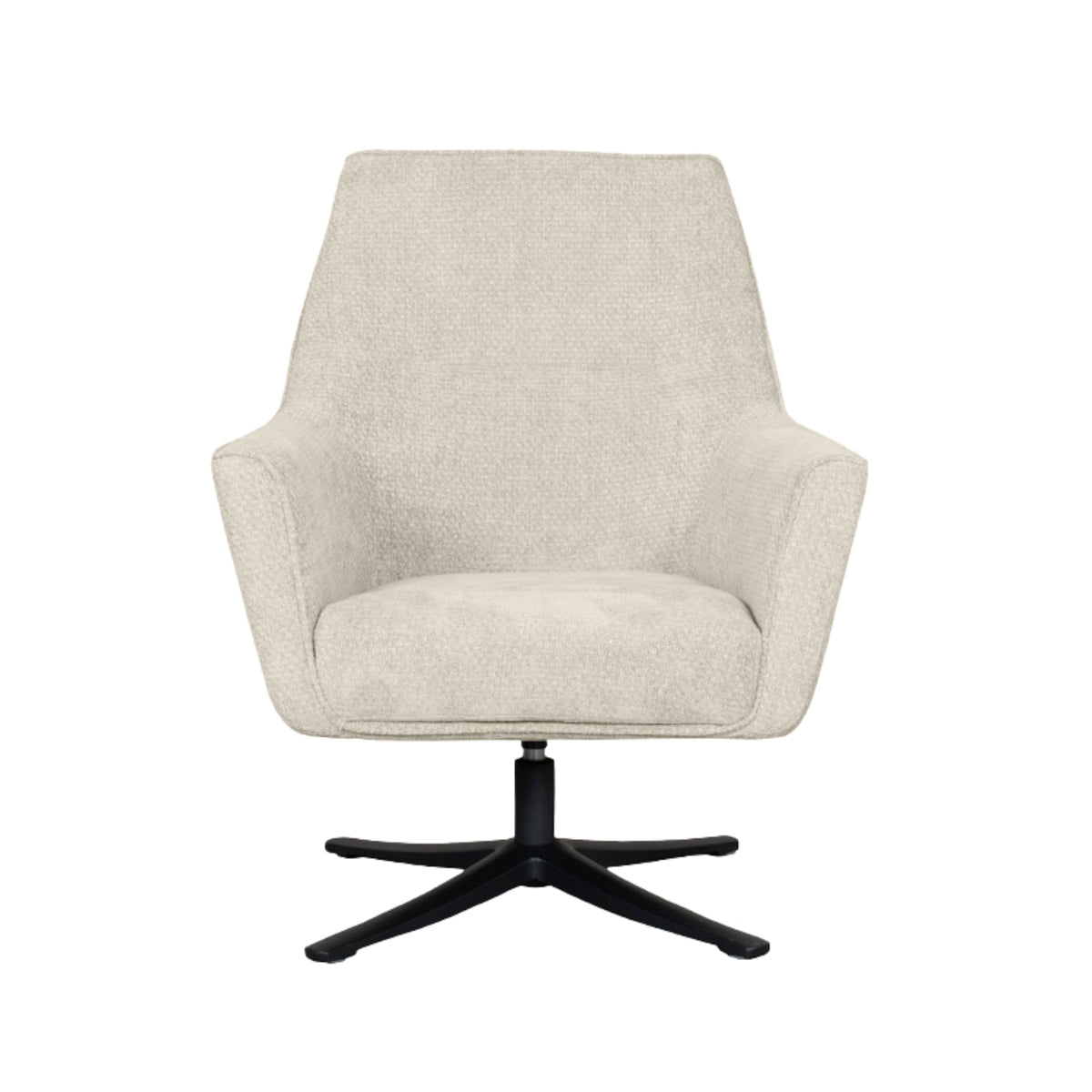 Label51 - Fauteuil pivotant Tod - Tissu - Naturel - 76 x 75 x 90 cm