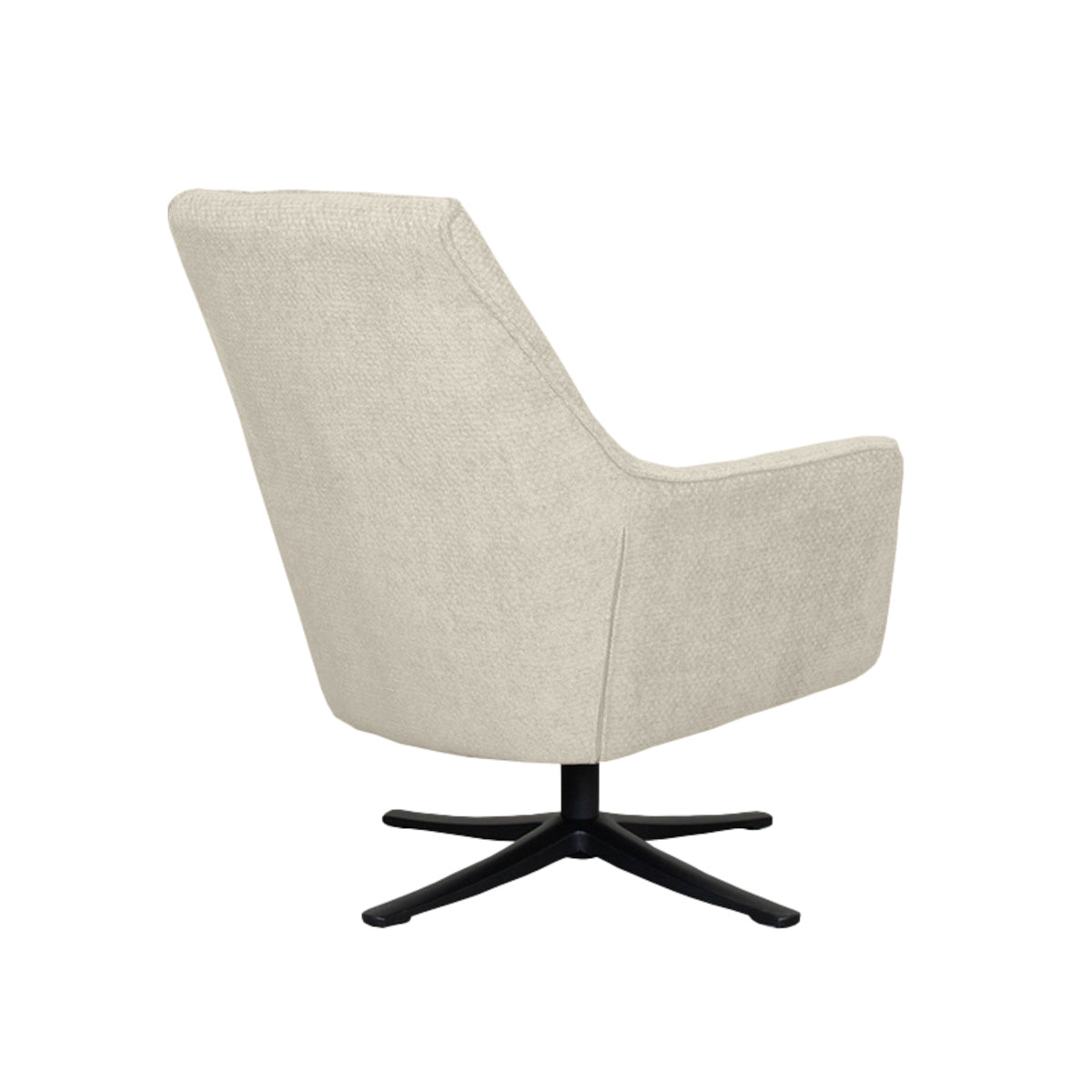 Label51 - Fauteuil pivotant Tod - Tissu - Naturel - 76 x 75 x 90 cm