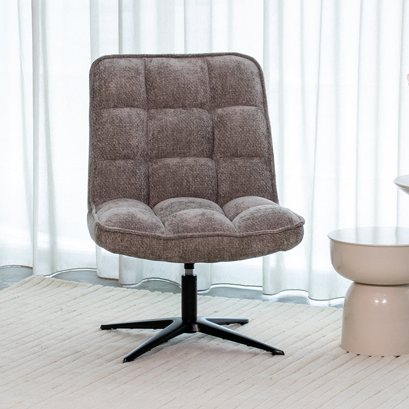 Label51 - Draaifauteuil Vince - Stof - Steengrijs - 63 x 74 x 91 cm