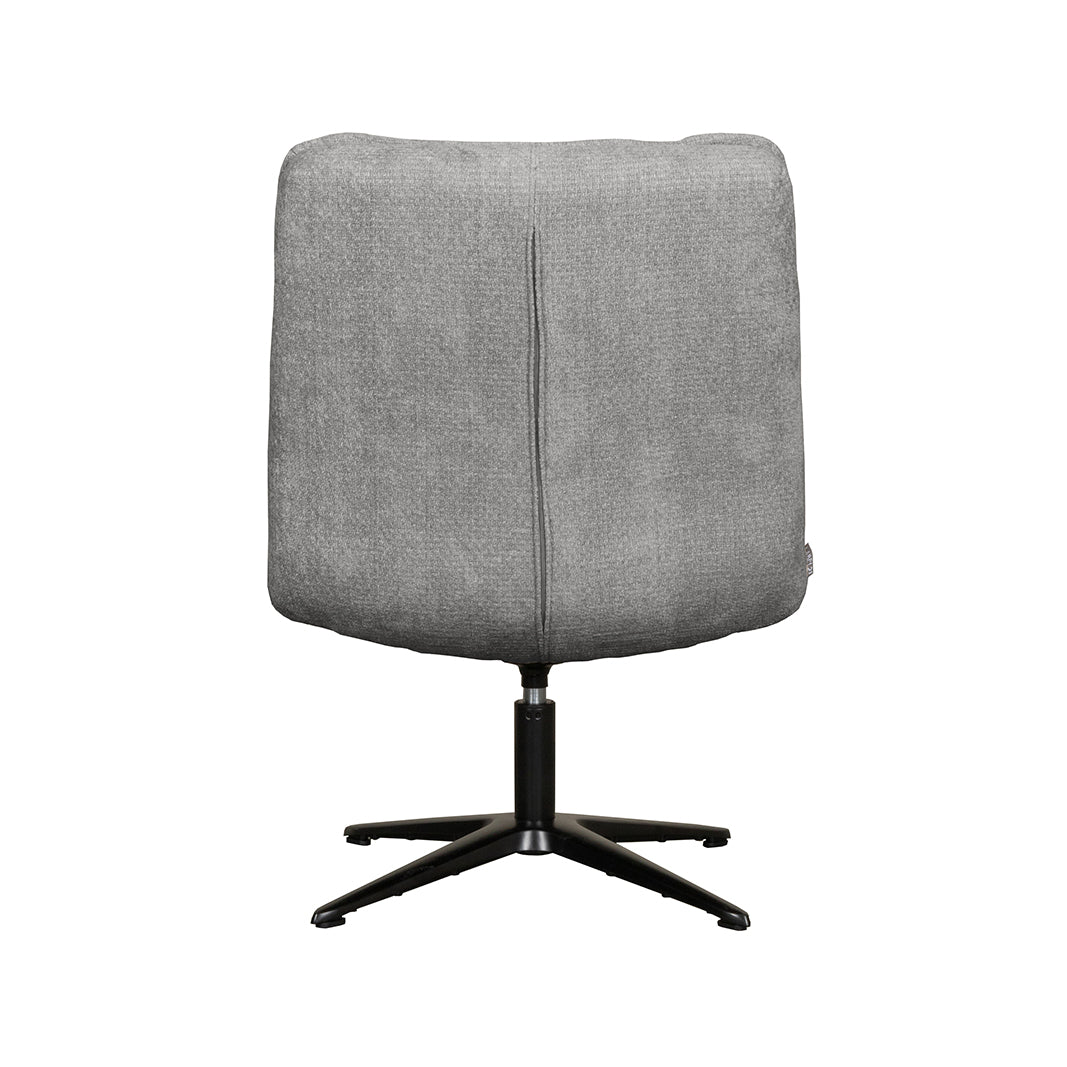 Label51 - Draaifauteuil Vince - Stof - Steengrijs - 63 x 74 x 91 cm