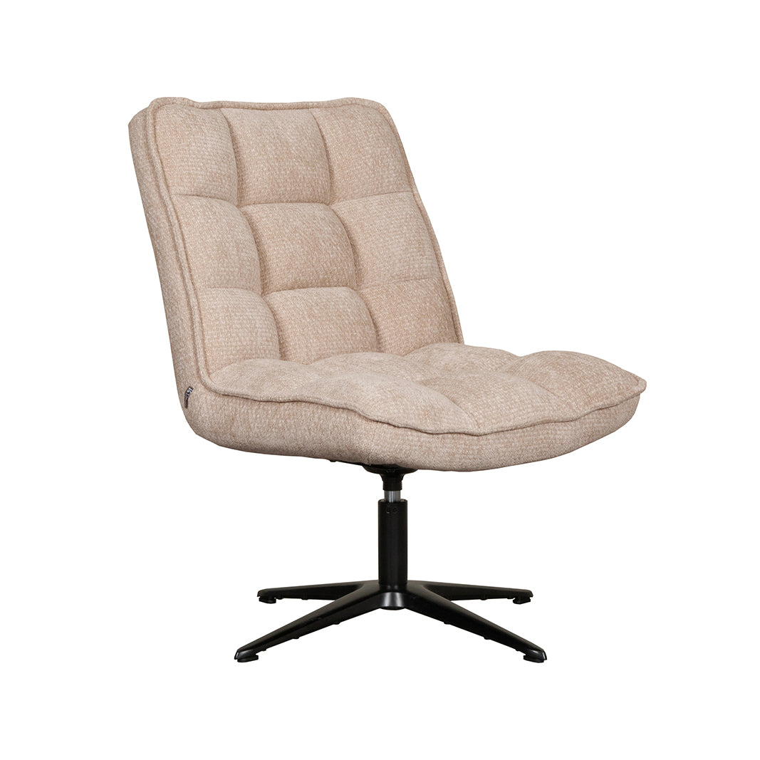 Label51 - Draaifauteuil Vince - Stof - Klei - 63 x 74 x 91 cm