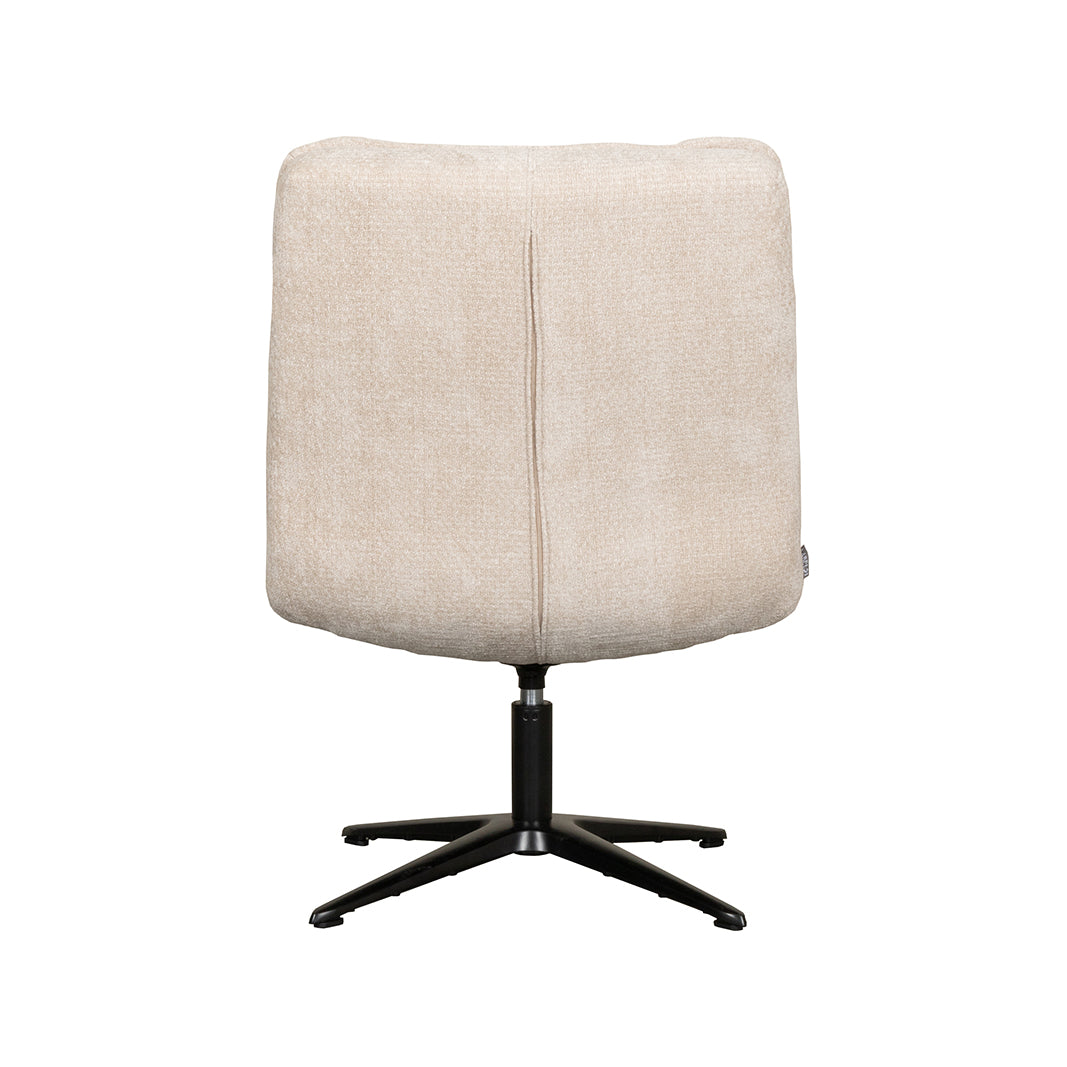 Label51 - Draaifauteuil Vince - Stof - Klei - 63 x 74 x 91 cm