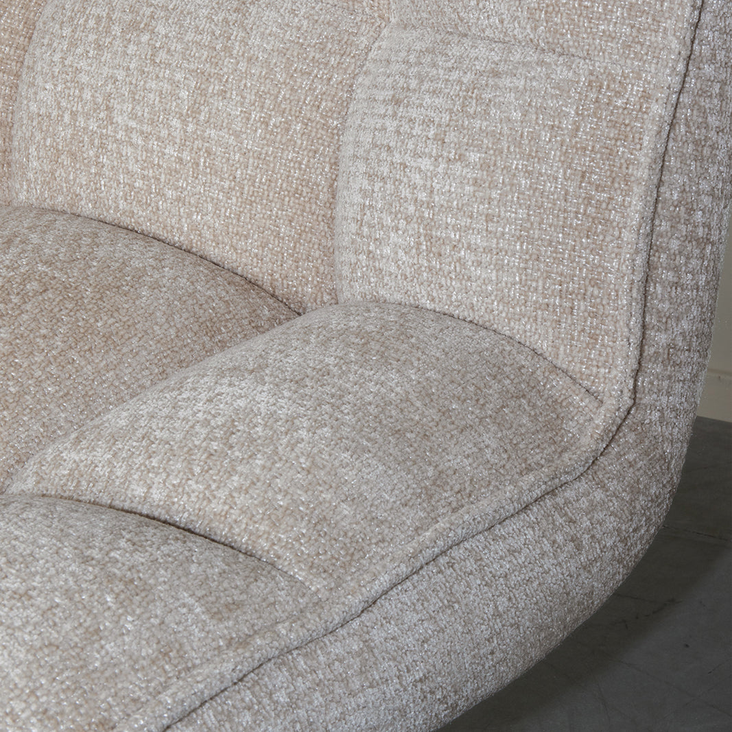 Label51 - Draaifauteuil Vince - Stof - Klei - 63 x 74 x 91 cm