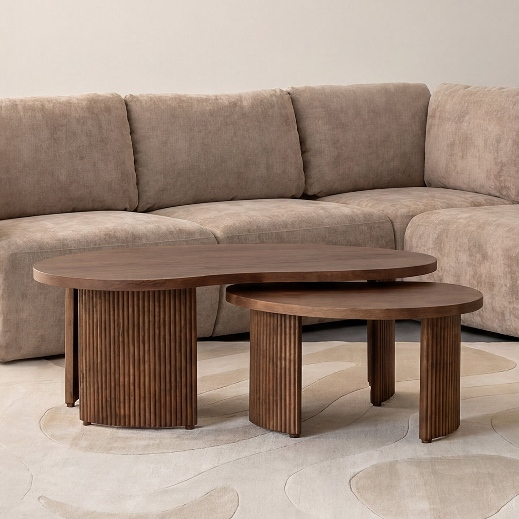 LABEL51 Table basse Timon - Espresso - Bois de manguier