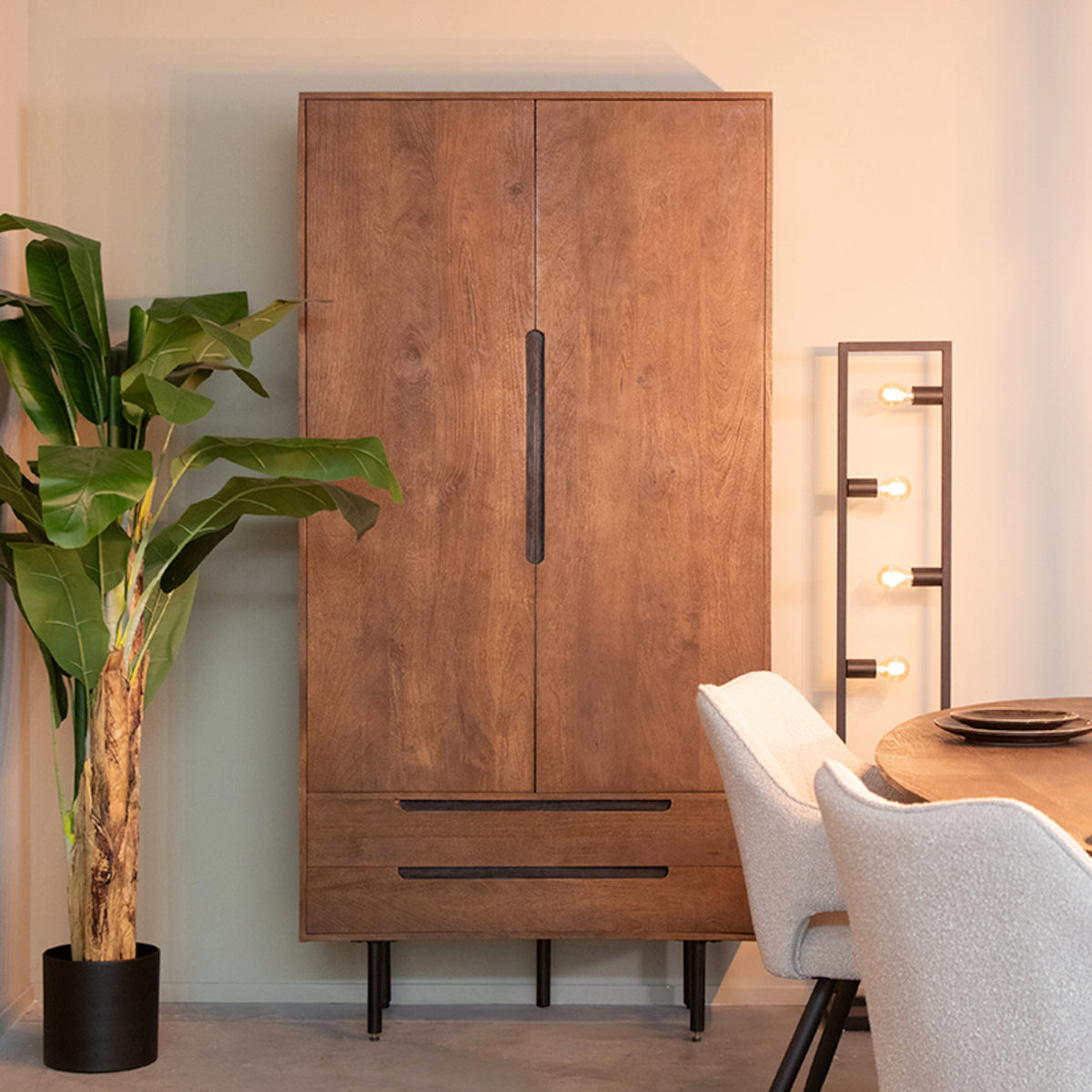 LABEL51 Bergkast Rio - Espresso - Mangohout