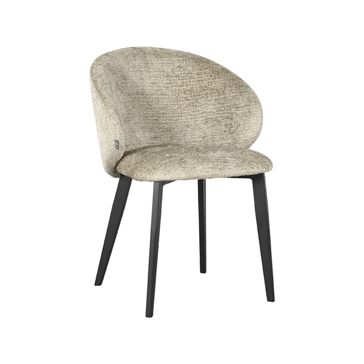 LABEL51 Chaise de salle à manger Logan - Beige - Velours