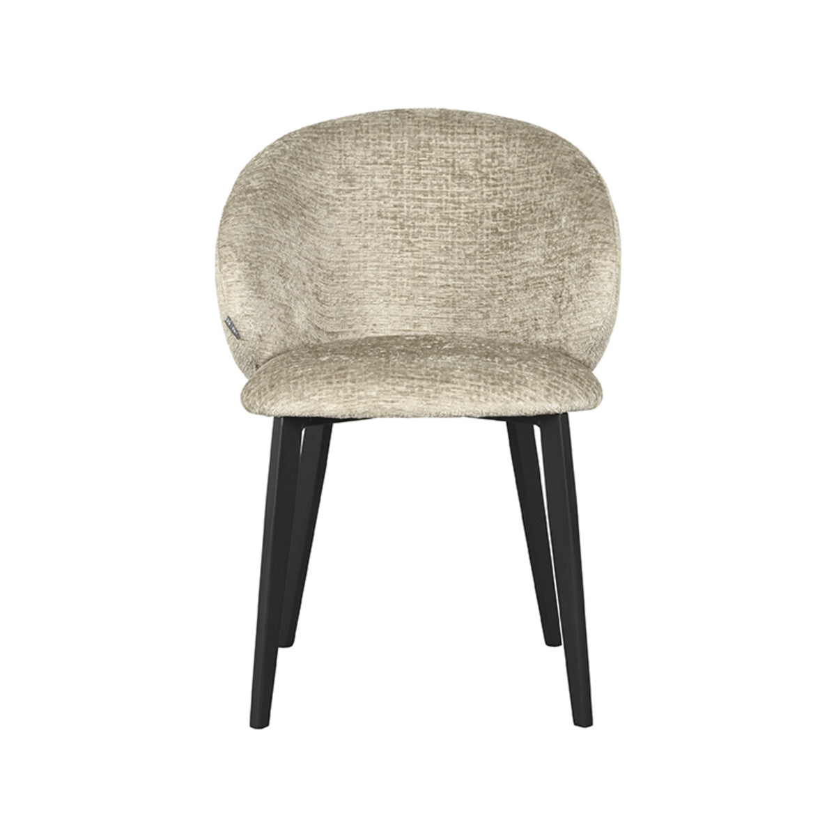 LABEL51 Chaise de salle à manger Logan - Beige - Velours