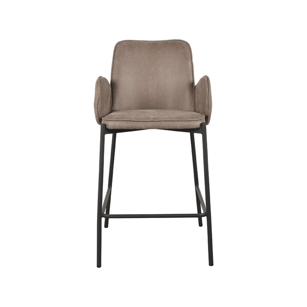 LABEL51 Barkruk Joni - Taupe - Microfiber - Zithoogte 65 cm