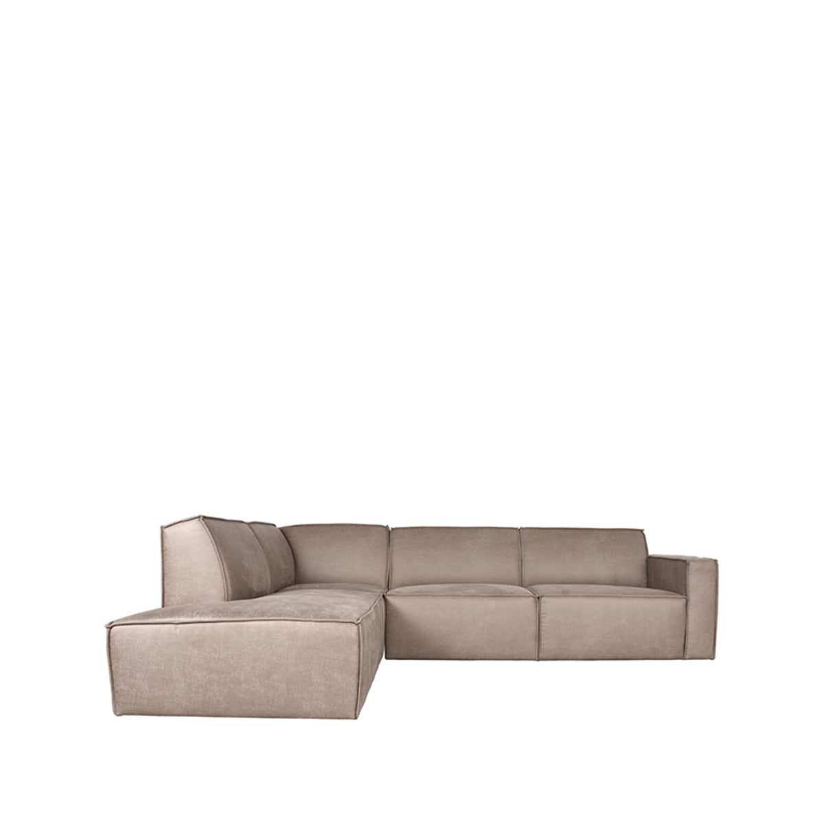 Label51 - Canapé Kay - Microsuède - Taupe - 283 x 218 x 80 cm