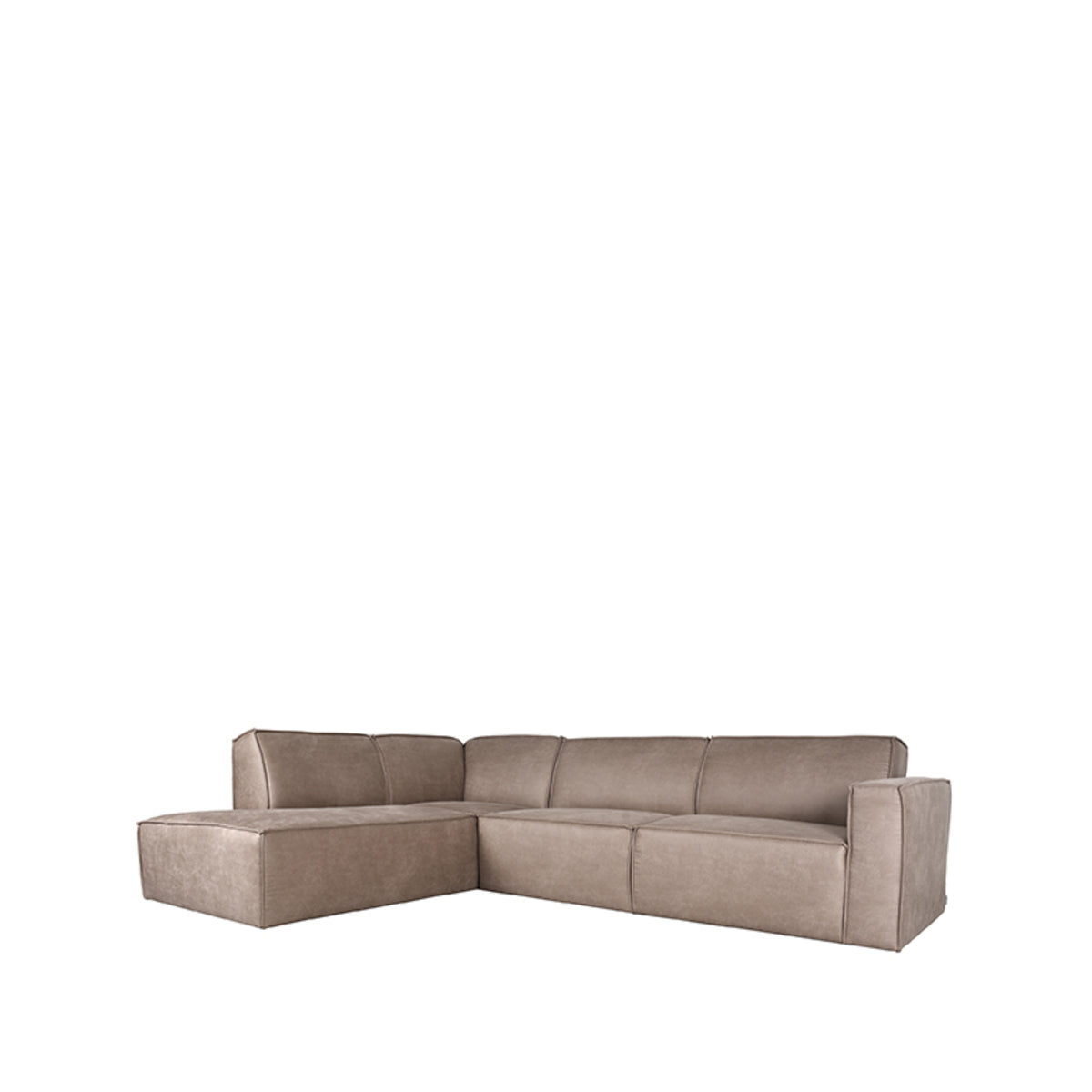 Label51 - Canapé Kay - Microsuède - Taupe - 283 x 218 x 80 cm