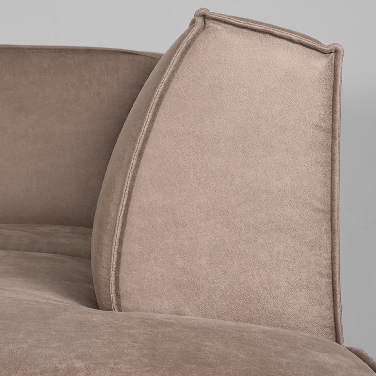 Label51 - Bank Kay - Microsuède - Taupe - 283 x 218 x 80 cm