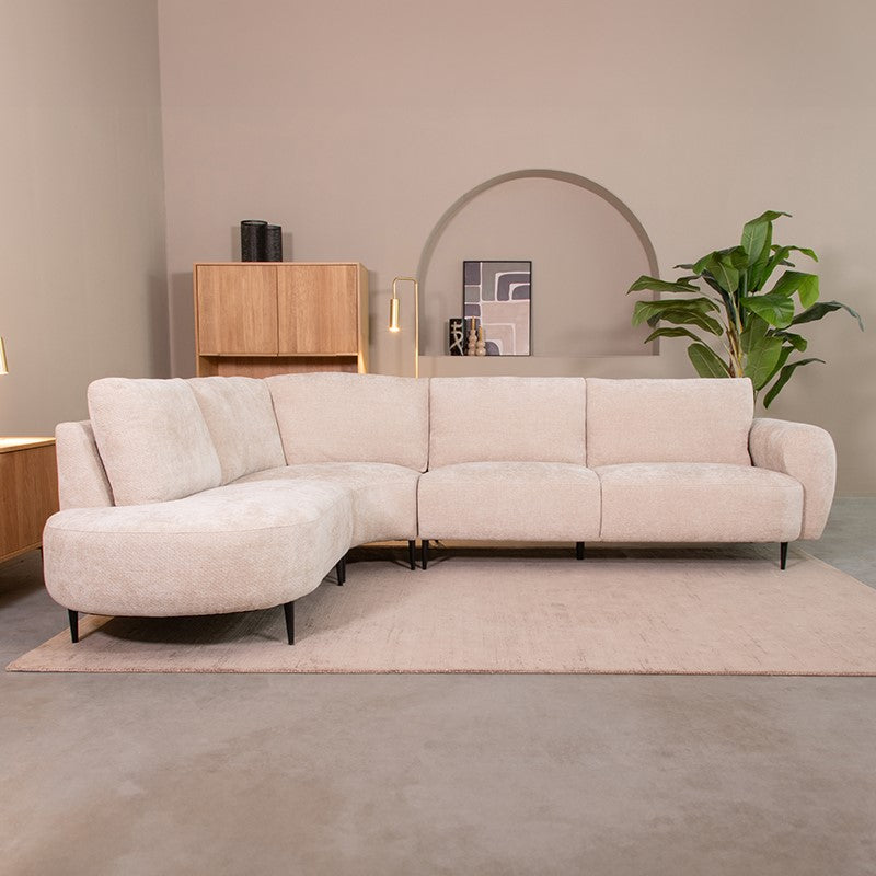 Label51 - Canapé d'angle Milano gauche - Tissu - Naturel - 300 x 232 x 72 cm