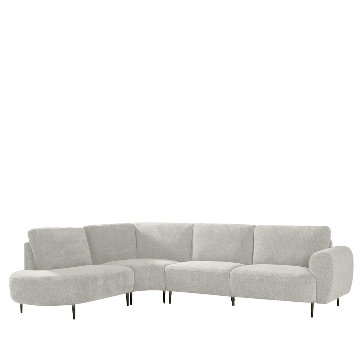 Label51 - Canapé d'angle Milano gauche - Tissu - Naturel - 300 x 232 x 72 cm