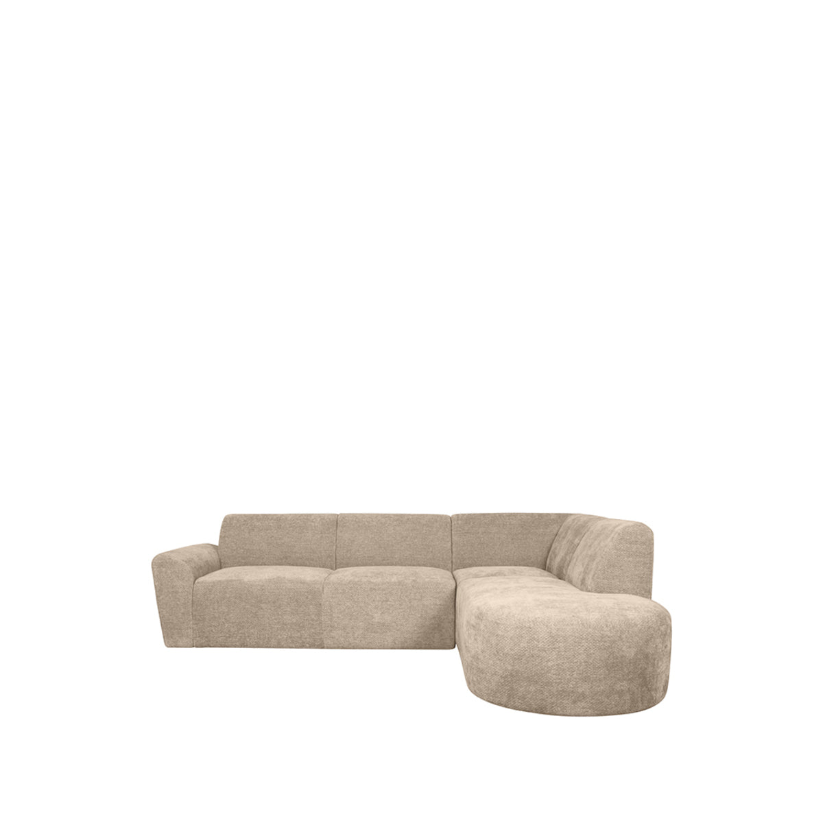 Label51 - Canapé Espen méridienne droite - Tissu - Argile - 267 x 223 x 79 cm