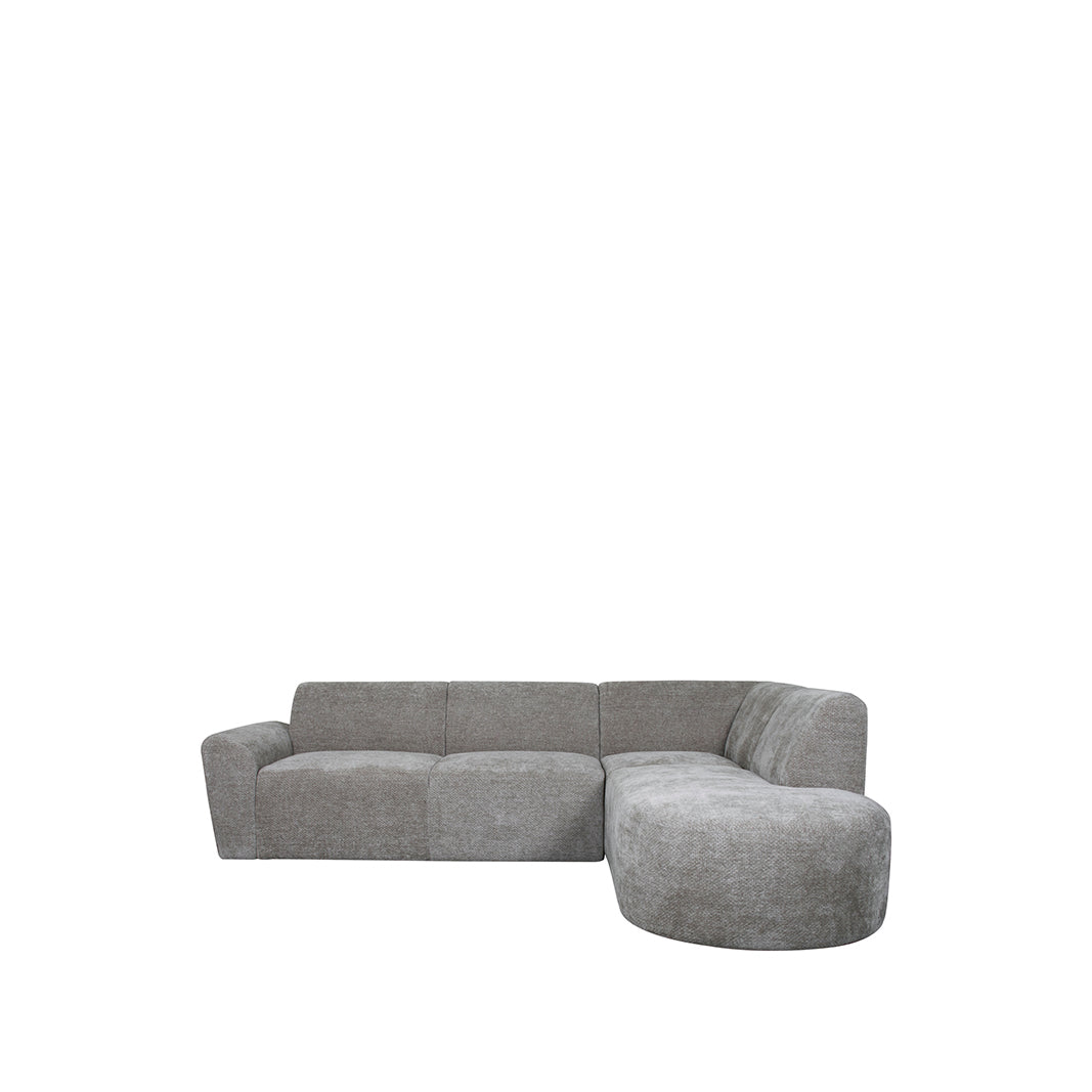 Label51 - Canapé Espen méridienne gauche - Tissu - Gris pierre - 267 x 223 x 79 cm