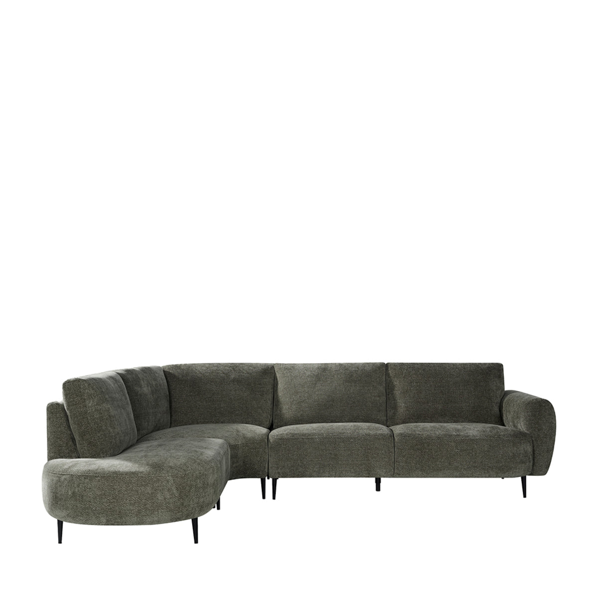 Label51 - Hoekbank Milano Links - Stof - Hunter groen - 300 x 232 x 72 cm