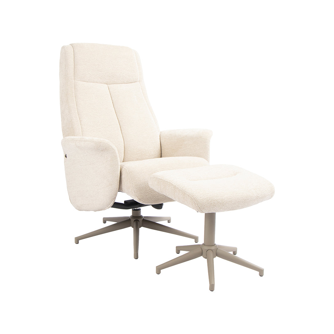 Label51 - Fauteuil pivotant Tumba + repose-pieds - 77 x 76 x 105 cm