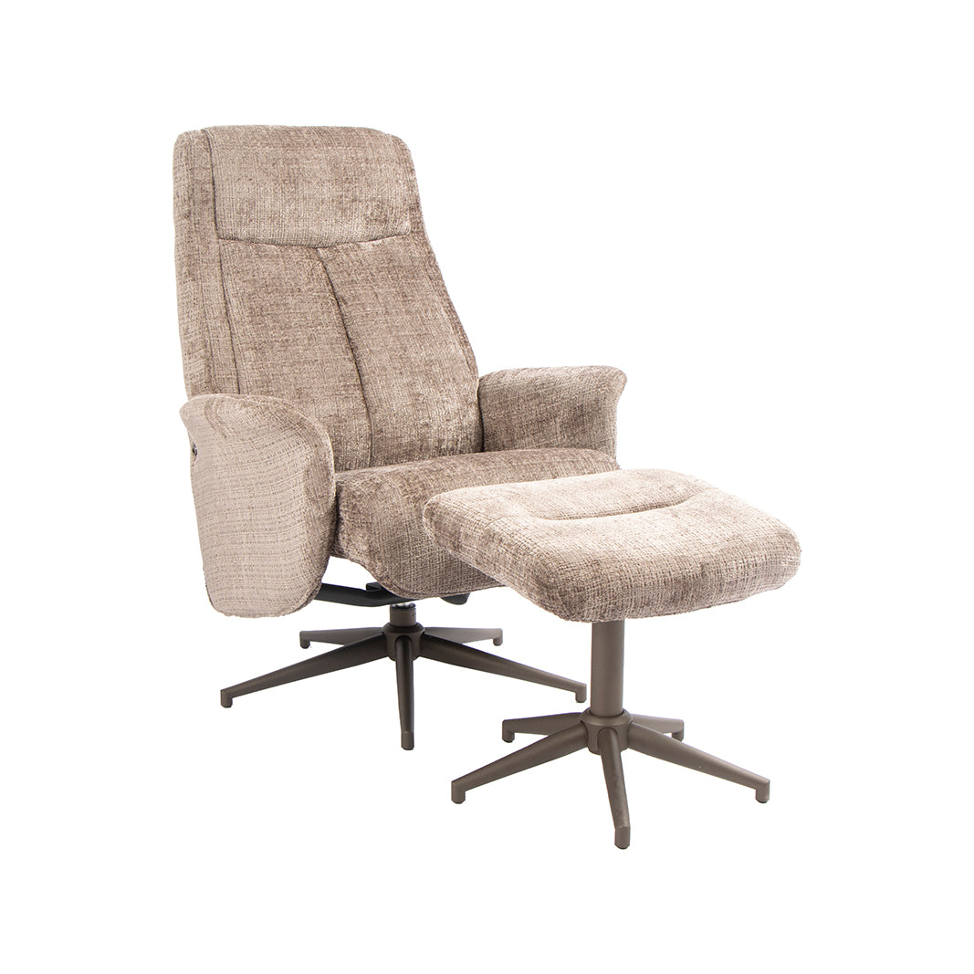 Label51 - Draaifauteuil Tumba + hocker - 77 x 76 x 105 cm