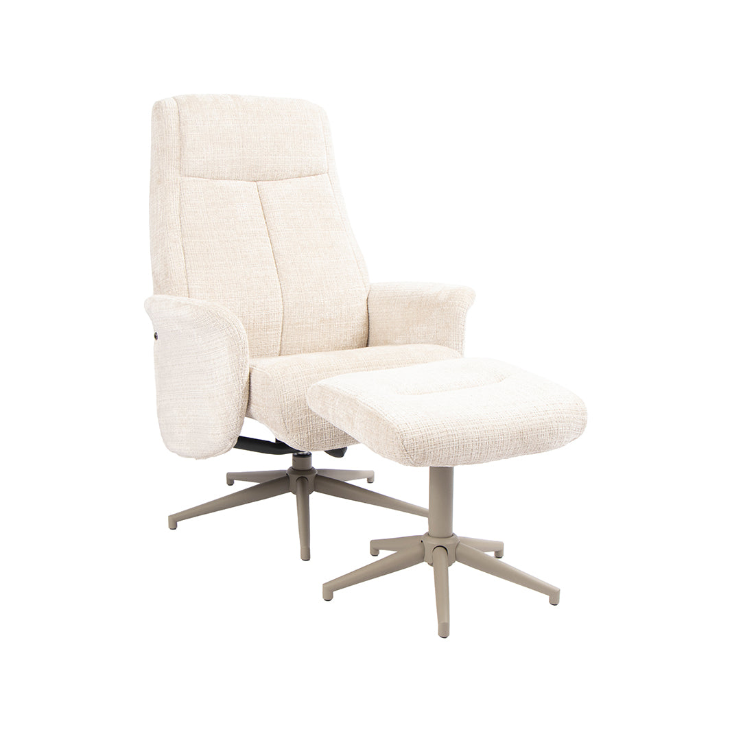 Label51 - Draaifauteuil Tumba + hocker - 77 x 76 x 105 cm