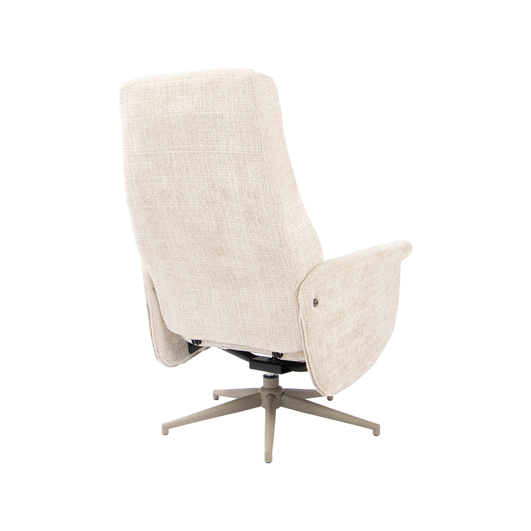 Label51 - Fauteuil pivotant Tumba + repose-pieds - 77 x 76 x 105 cm