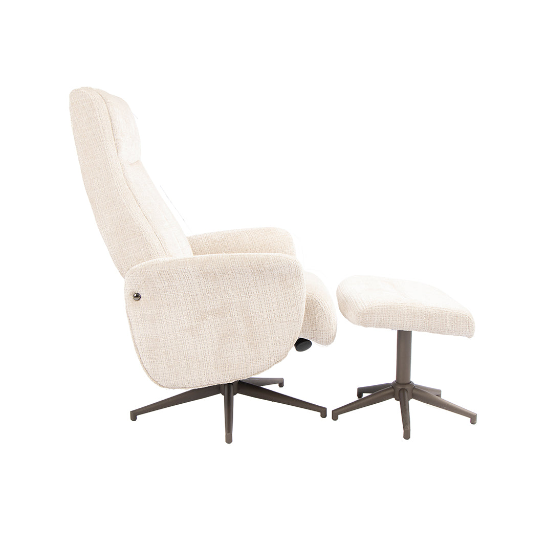 Label51 - Draaifauteuil Tumba + hocker - 77 x 76 x 105 cm