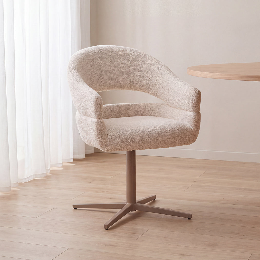 Label51 - Eetkamerstoel Donna - Bouclé - 58 x 61 x 87 cm