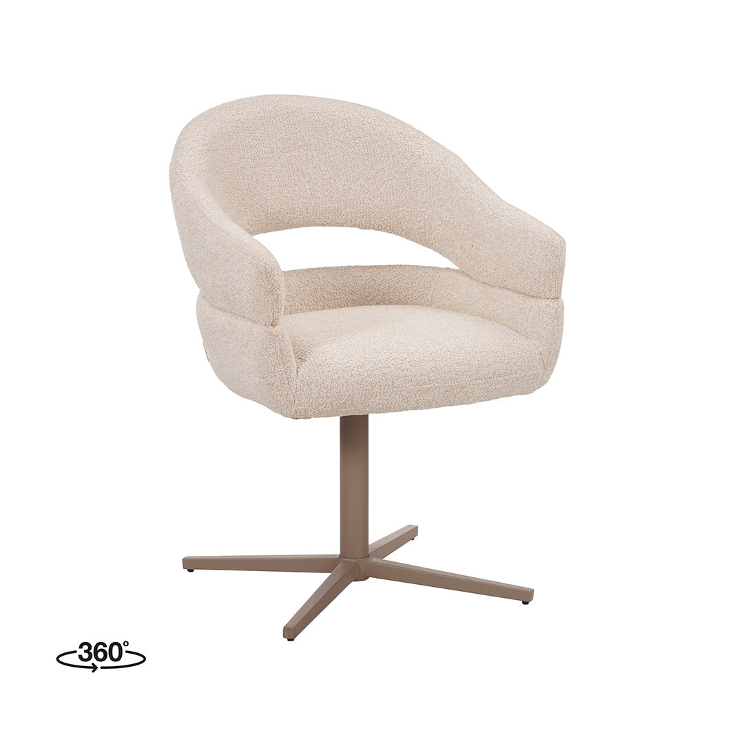 Label51 - Eetkamerstoel Donna - Bouclé - 58 x 61 x 87 cm