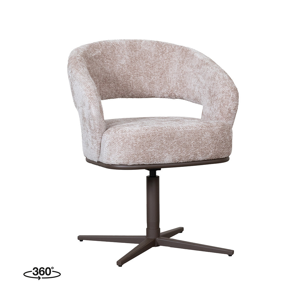 Label51 - Chaise de salle à manger New York - Tissu - Noir - 62 x 63 x 81 cm