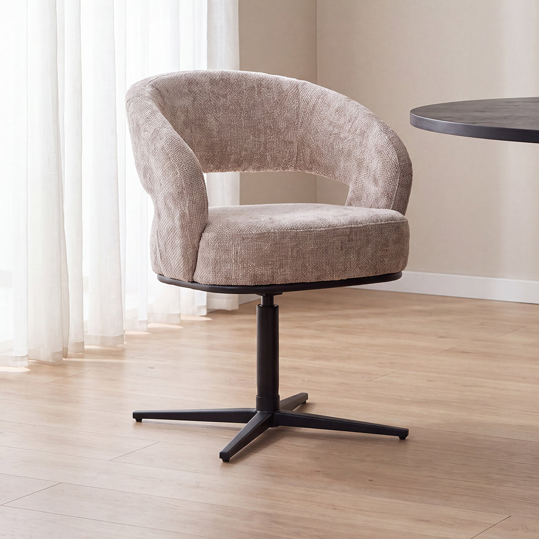 Label51 - Chaise de salle à manger New York - Tissu - Noir - 62 x 63 x 81 cm