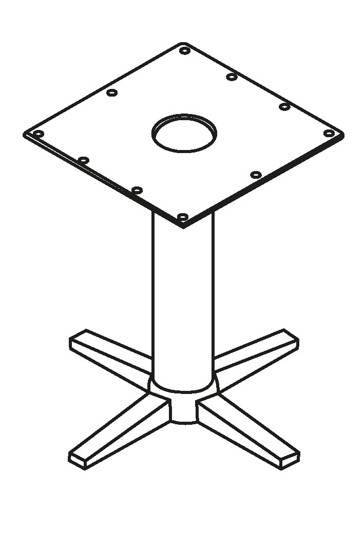 Label51 - Pied de table Colonne M - Métal - 65 x 65 x 72 cm