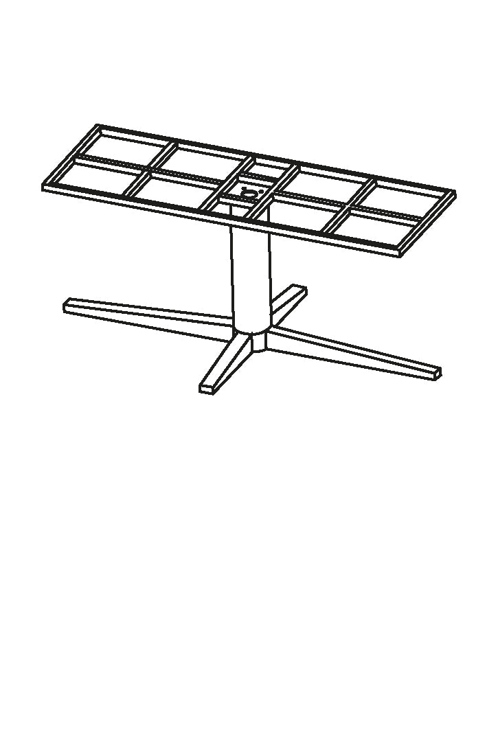 Label51 - Pied de table Colonne L - 140 x 80 x 72 cm