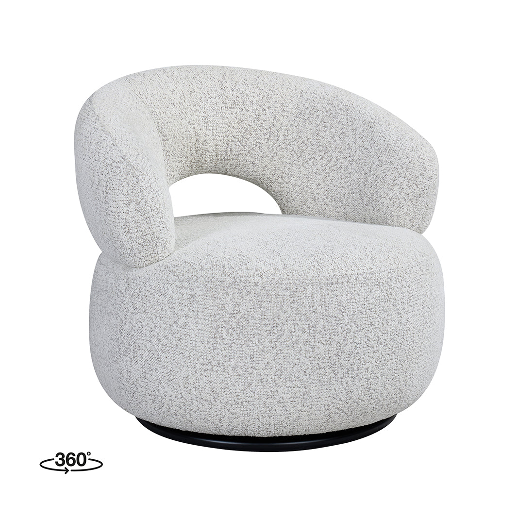 Label51 - Fauteuil pivotant Nusenna - 82 x 81 x 73 cm