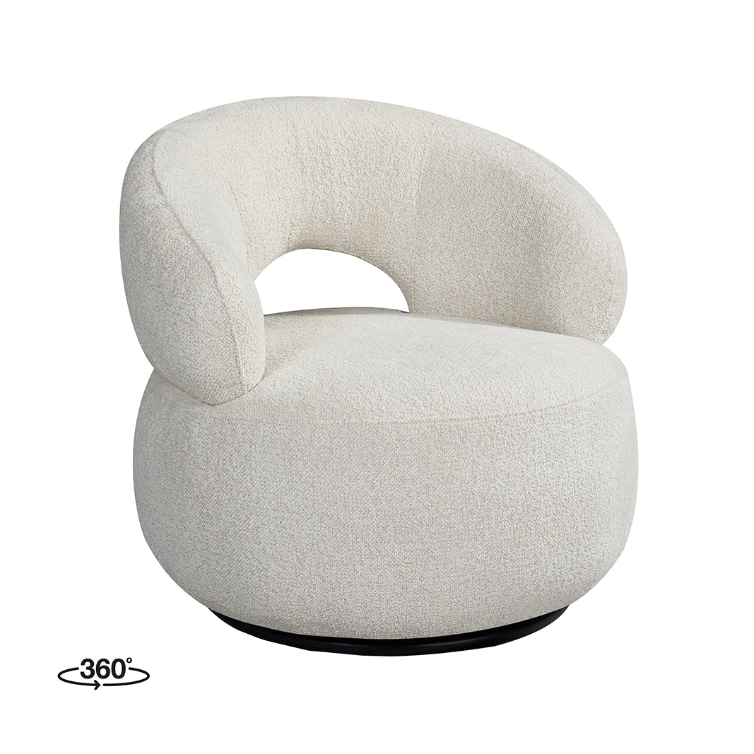 Label51 - Fauteuil pivotant Nusenna - 82 x 81 x 73 cm