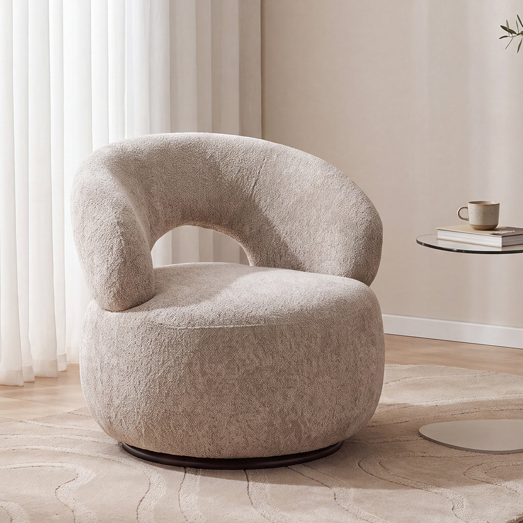 Label51 - Fauteuil pivotant Nusenna - 82 x 81 x 73 cm