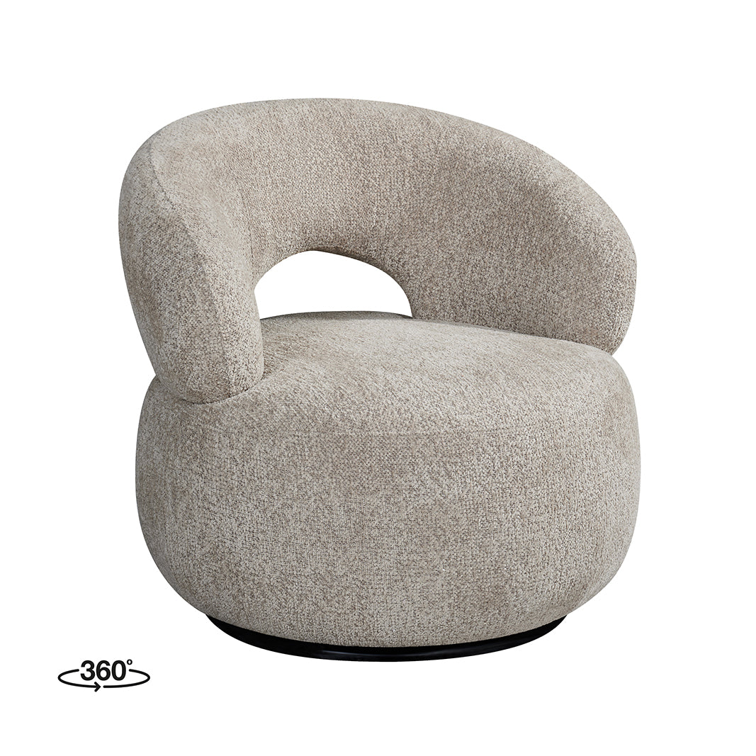 Label51 - Fauteuil pivotant Nusenna - 82 x 81 x 73 cm
