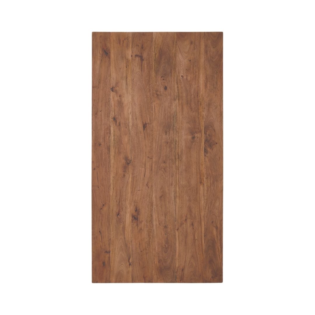 Label51 - Plateau de table rectangulaire bord irrégulier - Bois de manguier - Naturel - 180 x 100 cm