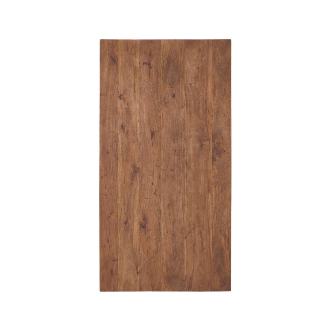 Label51 - Plateau de table rectangulaire bord irrégulier - Bois de manguier - Naturel - 160 x 100 cm