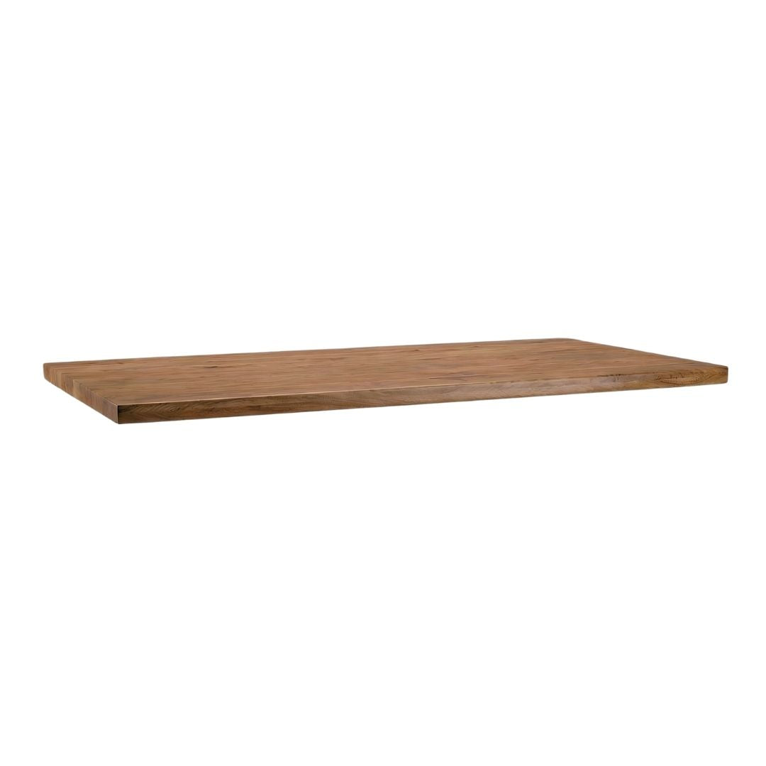 Label51 - Plateau de table rectangulaire bord droit - Bois de manguier - Naturel - 220 x 100 cm