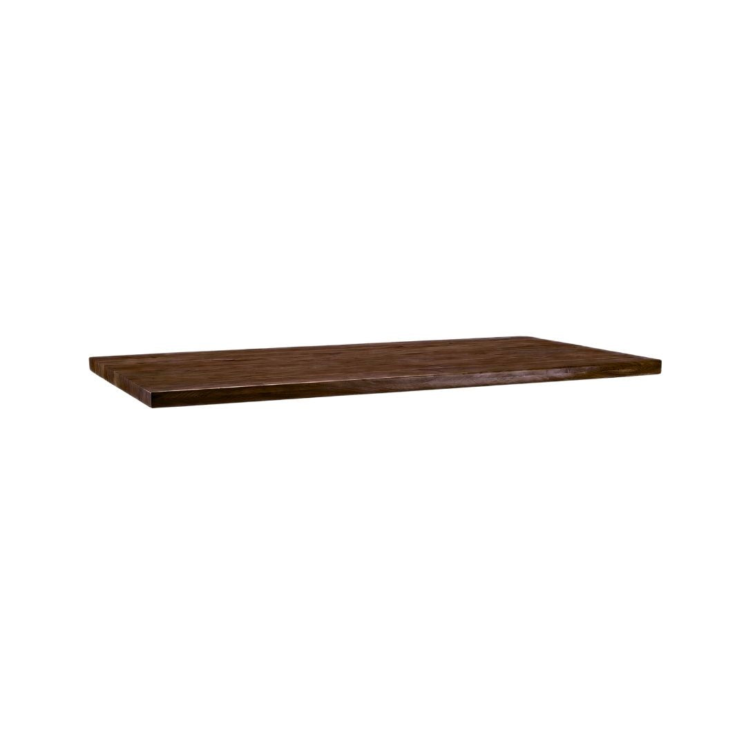 Label51 - Plateau de table rectangulaire bord droit - Bois de manguier - Espresso - 160 x 100 cm
