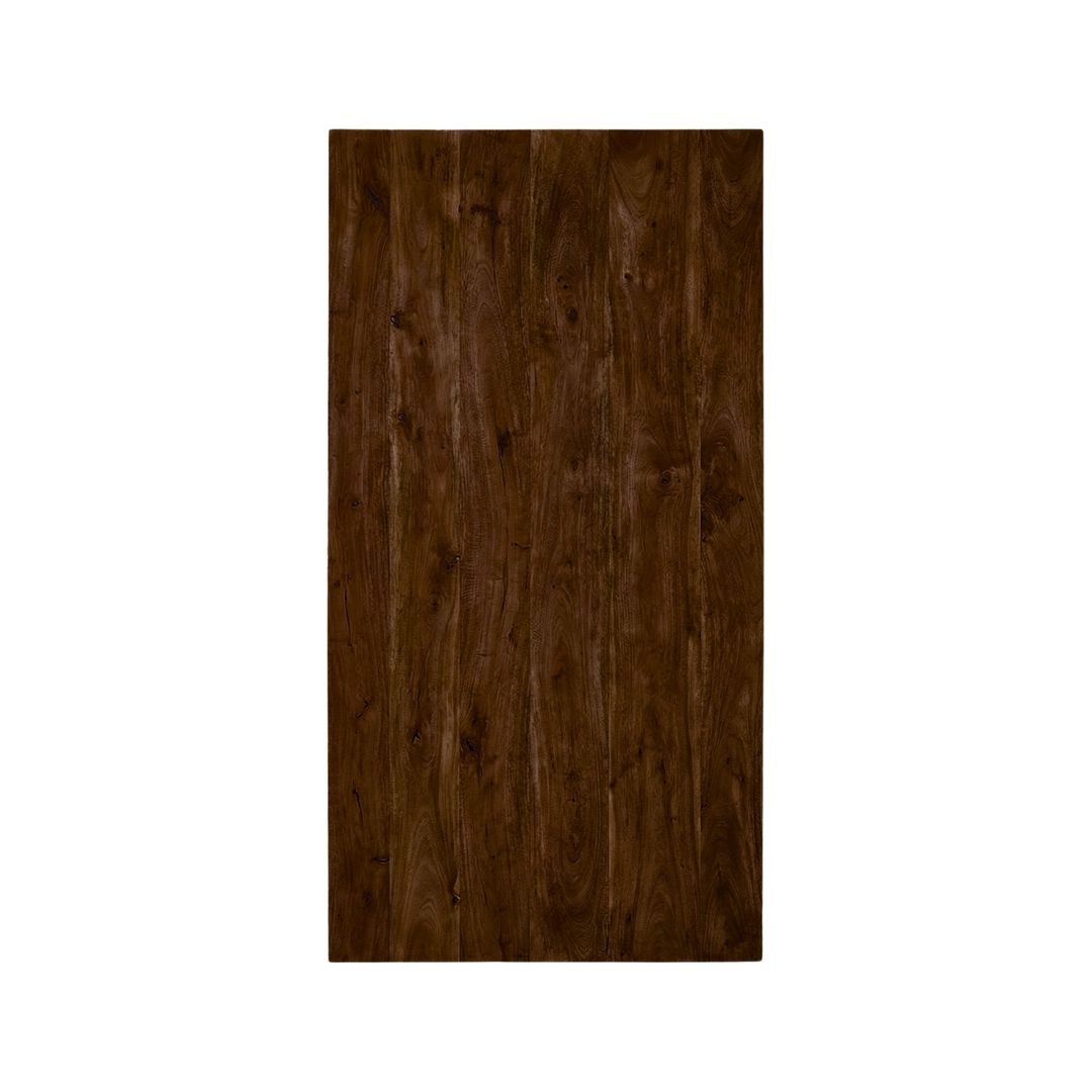 Label51 - Plateau de table rectangulaire bord droit - Bois de manguier - Espresso - 160 x 100 cm