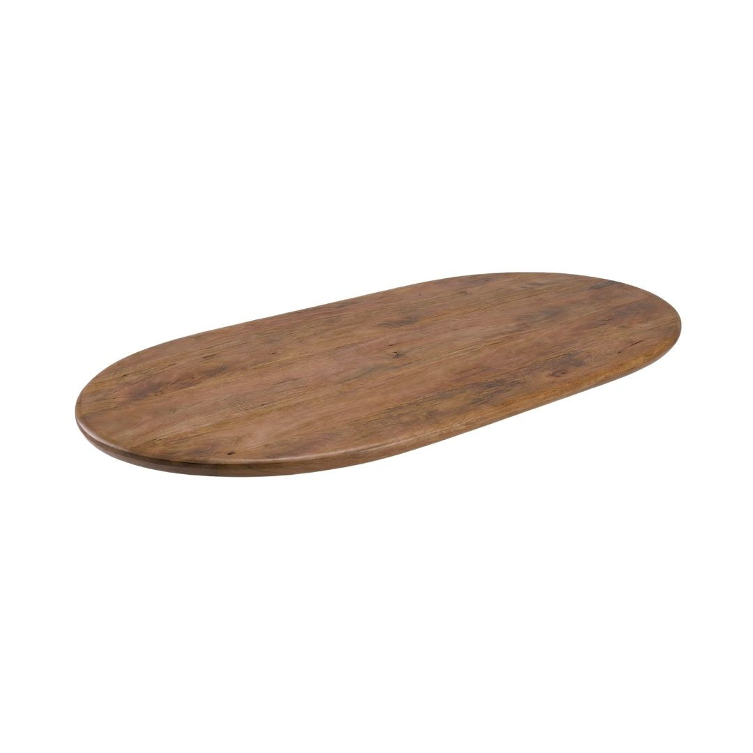 Label51 - Plateau de table demi-cercle bord irrégulier - 180 x 100 cm