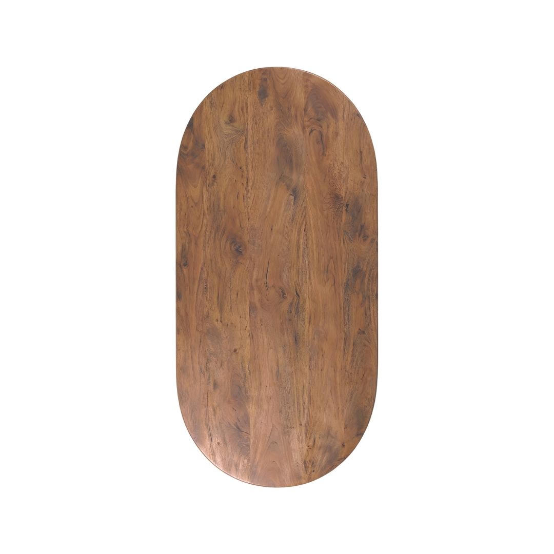 Label51 - Plateau de table demi-cercle bord droit - 160 x 100 cm