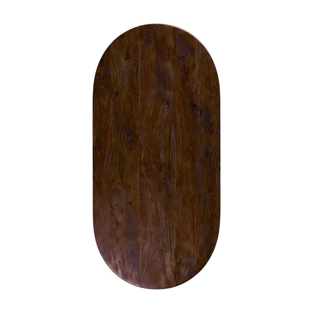 Label51 - Plateau de table demi-cercle bord droit - 180 x 100 cm