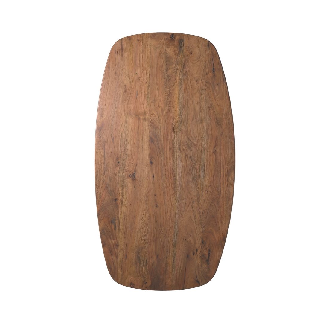 Label51 - Plateau de table danois ovale bord droit - Bois de manguier - 180 x 100 cm