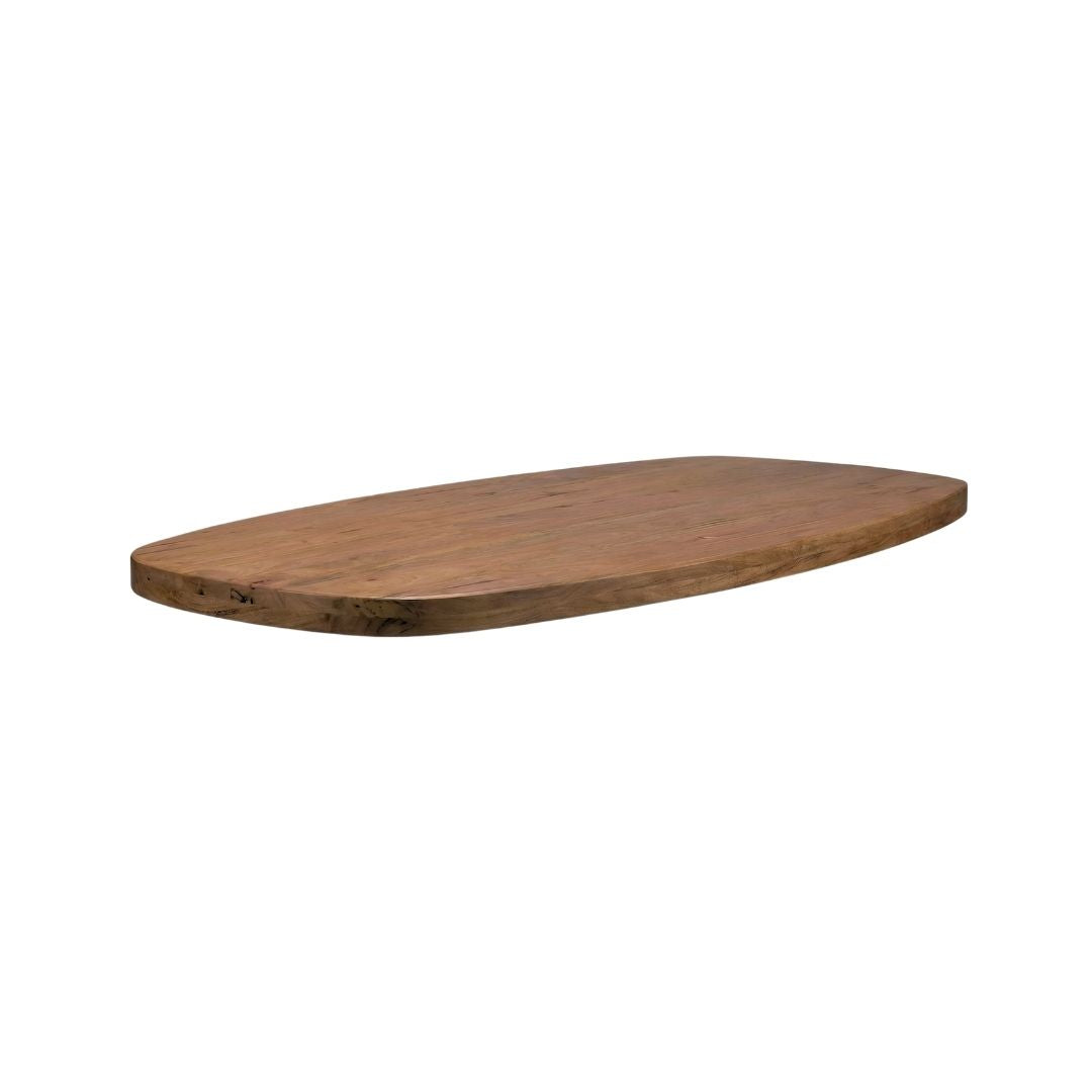 Label51 - Plateau de table ovale danois bord droit - Bois de manguier - Naturel - 160 x 100 cm