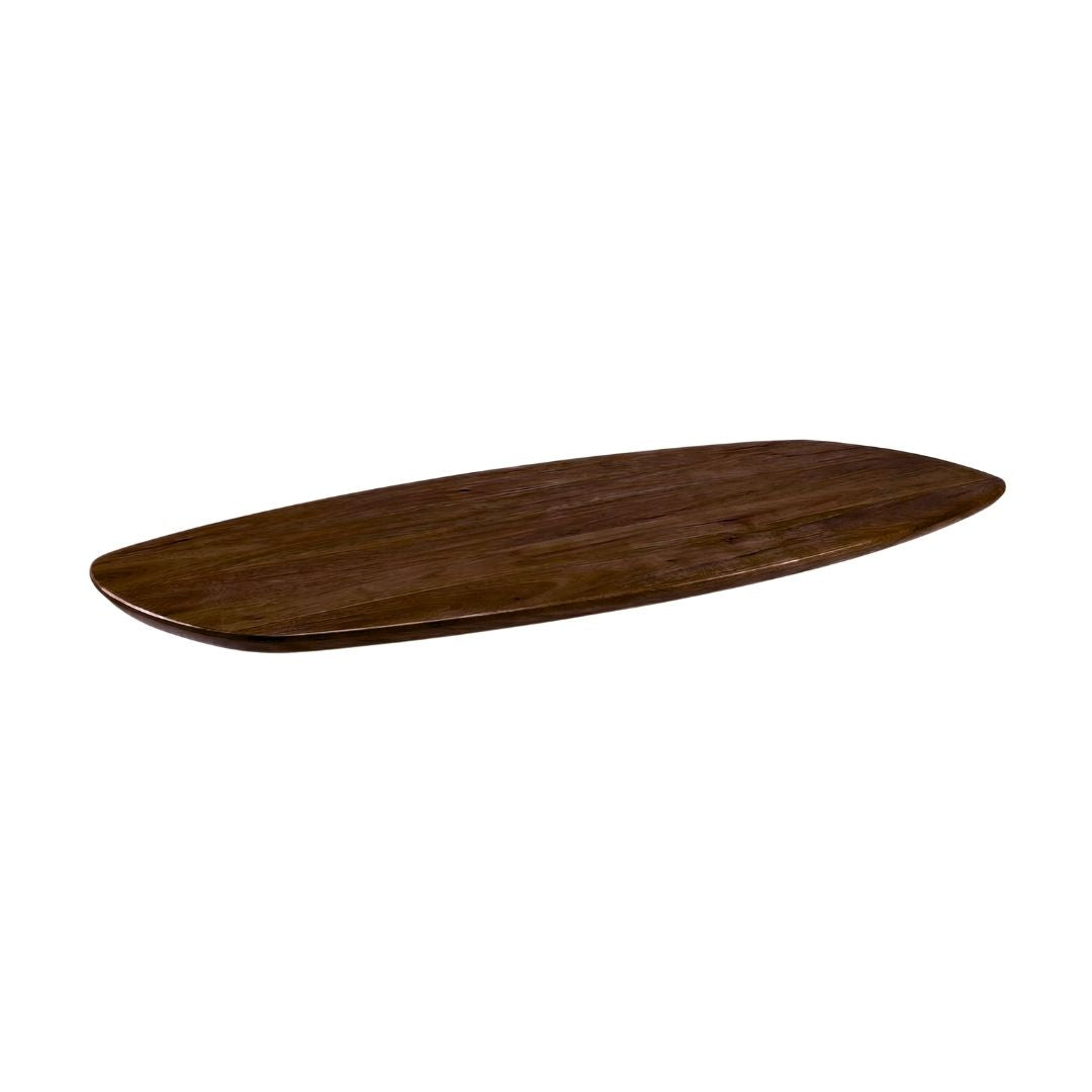 Label51 - Plateau de table ovale danois avec bord brut - Bois de manguier - 200 x 100 cm